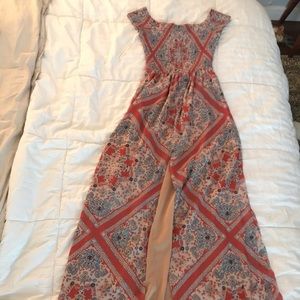 Tularosa floor length dress with side slip